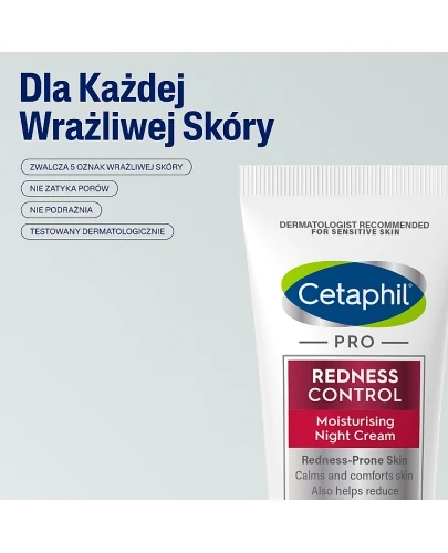 Cetaphil Pro Redness Control nawilżający krem na noc 50 ml   