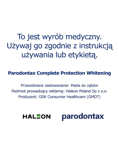 Parodontax Complete Protection Whitening pasta do zębów z fluorkiem 75 ml