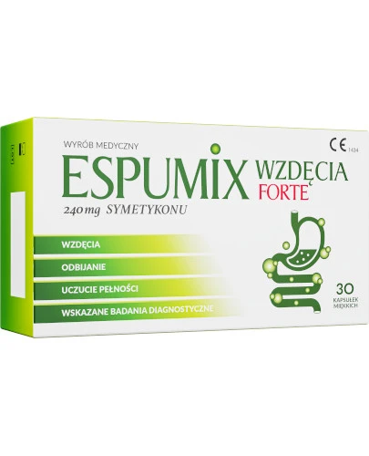 ESPUMIX Wzdęcia Forte 240 mg symetykonu, 30 kapsułek