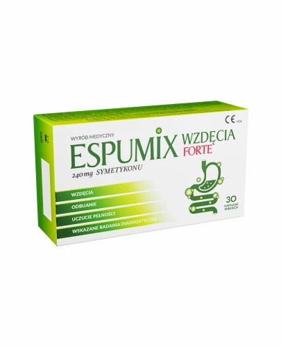 ESPUMIX Wzdęcia Forte 240 mg symetykonu, 30 kapsułek