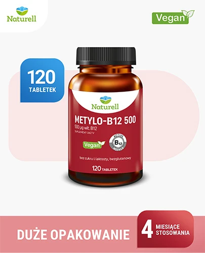 Naturell Metylo-B12 500 120 tabletek