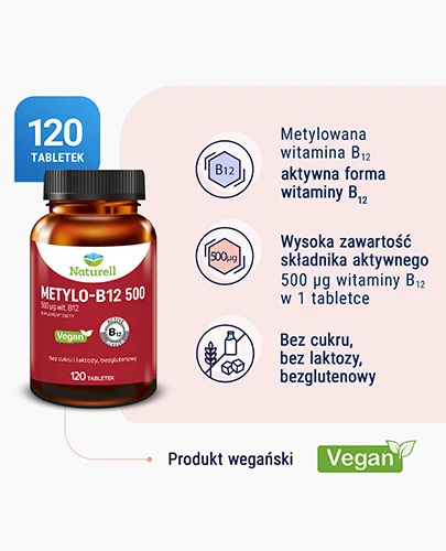 Naturell Metylo-B12 500 120 tabletek