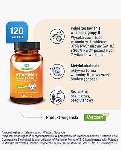 Naturell Witamina B Complex Forte 120 tabletek