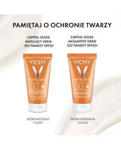 Vichy Capital Soleil ochronne mleczko nawilżające do twarzy i ciała SPF 50+ 300 ml