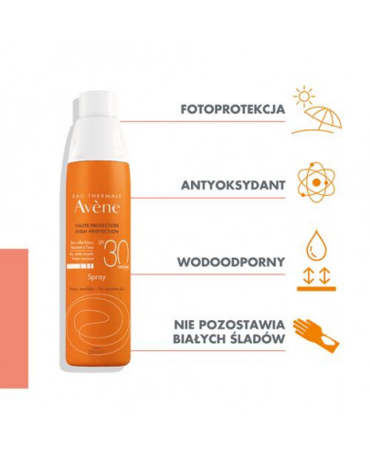 Avene bardzo wysoka ochrona przeciwsłoneczna spray SPF 30 200 ml