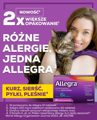 Allegra 120 mg 20 tabletek powlekanych