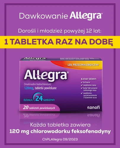 Allegra 120 mg 20 tabletek powlekanych