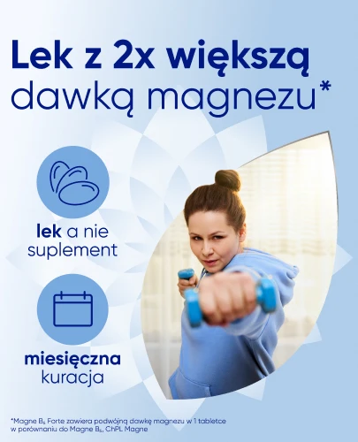 Magne B6 Forte + Witamina B6 na silne niedobory magnezu 3 x 100 tabletek [3-PAK]