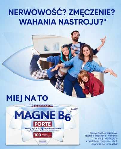 Magne B6 Forte + Witamina B6 na silne niedobory magnezu 3 x 100 tabletek [3-PAK]