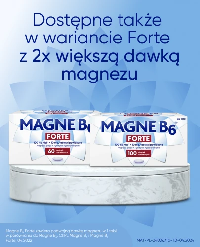 Magne B6 (48 mg + 5 mg) lek na niedobór magnezu 3 x 60 tabletek powlekanych [3-PAK]