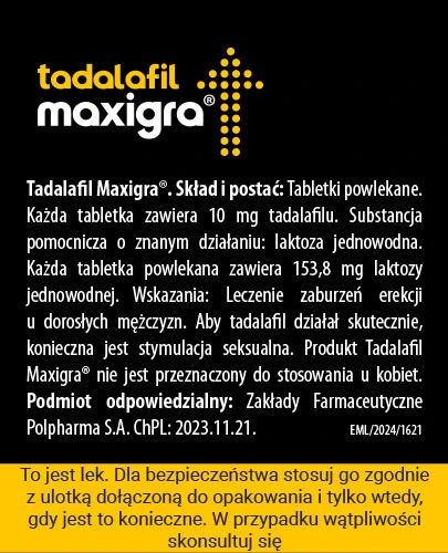 Tadalafil Maxigra 10 mg 4 tabletki