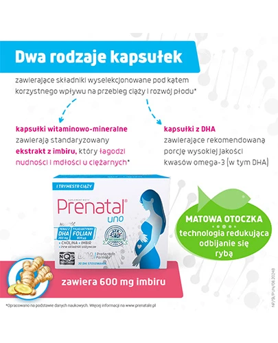 Prenatal Uno 30 kapsułek + 30 kapsułek      