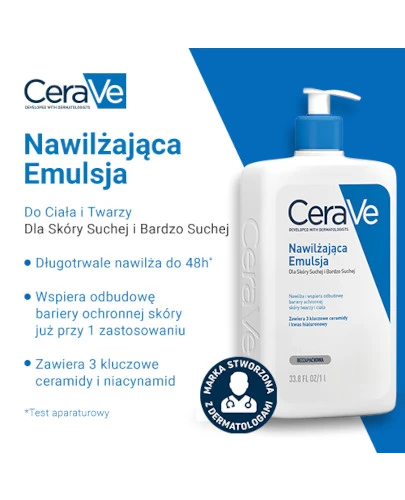 Cerave nawilżająca emulsja do skóry suchej i bardzo suchej 1000 ml