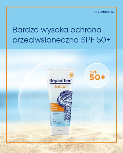 Bepanthen Tattoo Krem przeciwsłoneczny do wytatuowanej skóry z filtrem SPF 50+ UVA/UVB 50 ml