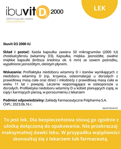 Ibuvit D3 2000 IU 150 kapsułek