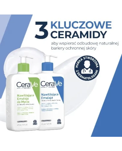 Cerave nawilżająca emulsja do mycia 473 ml + nawilżająca emulsja 473 ml [ZESTAW]