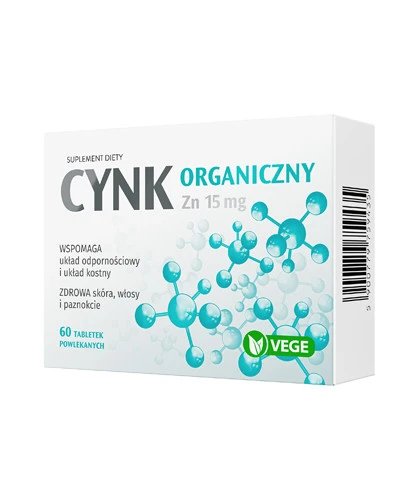 Cynk Organiczny Zn 15 mg 60 tabletek