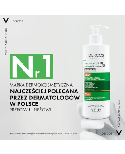 Vichy Dercos DS Szampon przeciwłupieżowy z odżywką 2w1 390 ml