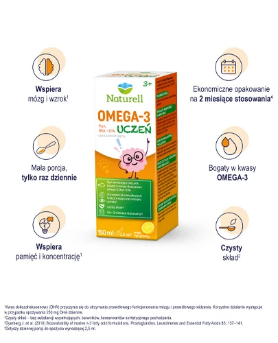 Naturell Omega-3 Uczeń 150 ml