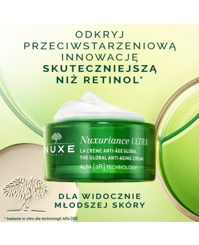 Nuxe Nuxuriance Ultra krem przeciwstarzeniowy na dzień 50 ml + Nuxe Nuxuriance Ultra krem przeciwstarzeniowy do skóry wokół oko 15 ml [ZESTAW]