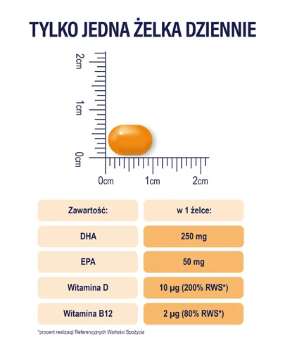 Naturell, Omega 3 Uczeń żelki, 27 sztuk