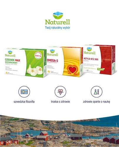 Naturell, Omega 3 Uczeń żelki, 27 sztuk