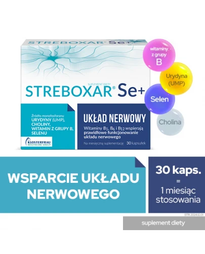 Streboxar  Se+, 30 kapsułek