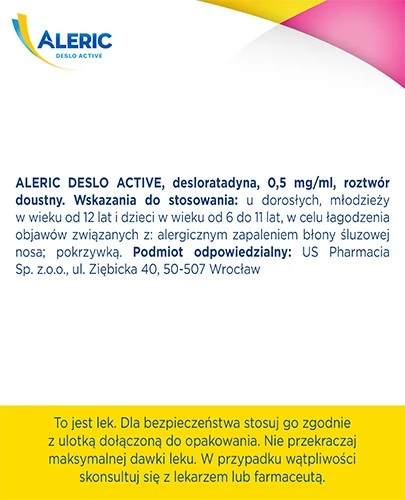 Aleric Deslo Aactive roztwór doustny 0,5mg/ml 60 ml