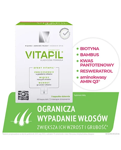 Vitapil biotyna + bambus + kompleks AMIN Q3 60 kapsułek