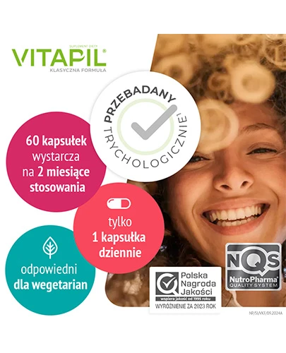 Vitapil biotyna + bambus + kompleks AMIN Q3 60 kapsułek