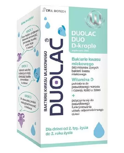 Duolac Duo D Krople Bakterie Kwasu Mlekowego 75 Ml ᐈ Cena Opinie Wskazania Skład ᐈ Cena 6669