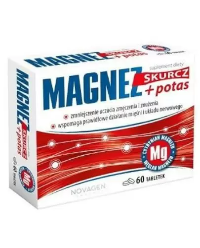 Magnez Skurcz Potas 60 Tabletek Novagen ᐈ Cena Opinie Wskazania Skład