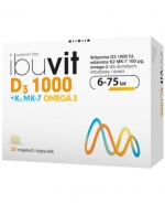 Ibuvit D3 K2 Mk 7 1000 Omega 3 Witamina D3 Dla Dzieci 6 Młodzieży I Dorosłych 30 Kapsułek